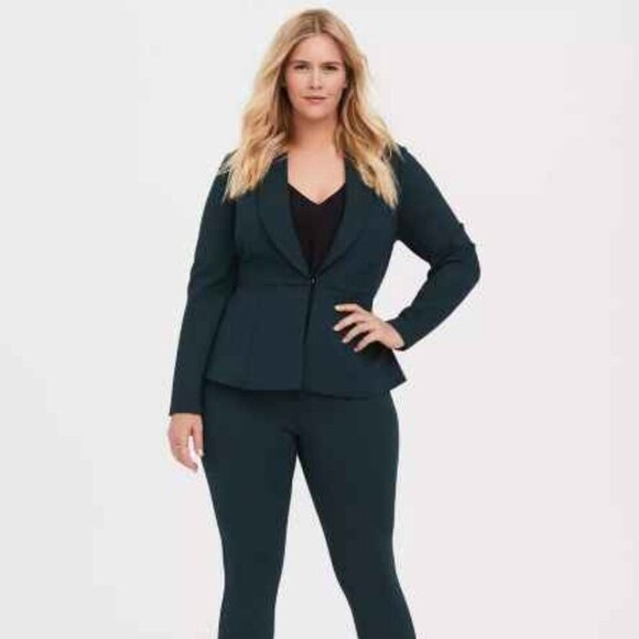 Studio By Torrid Luxe Ponte Peplum Blazer - Picture 3 of 16